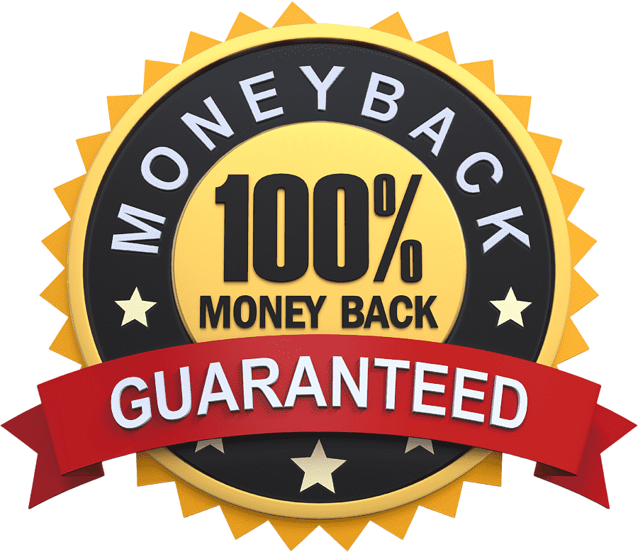 Spartamax 365-day money-back guarantee badge showing risk-free purchase for Spartamax gummies  Select 86 more words to run Humanizer.
